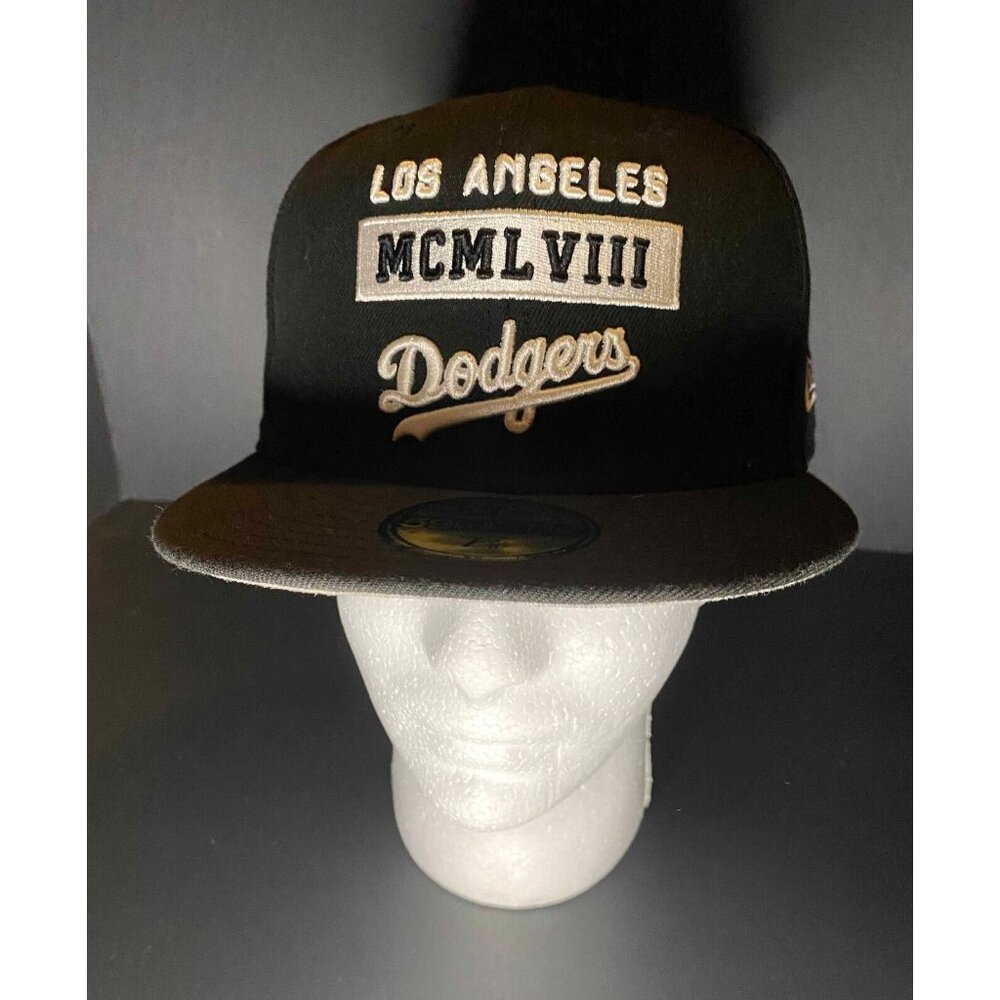 New Era MLB Los Angeles Dodgers 9fifty Black Cap MCMLVIII Mens 7 3/8 Hat